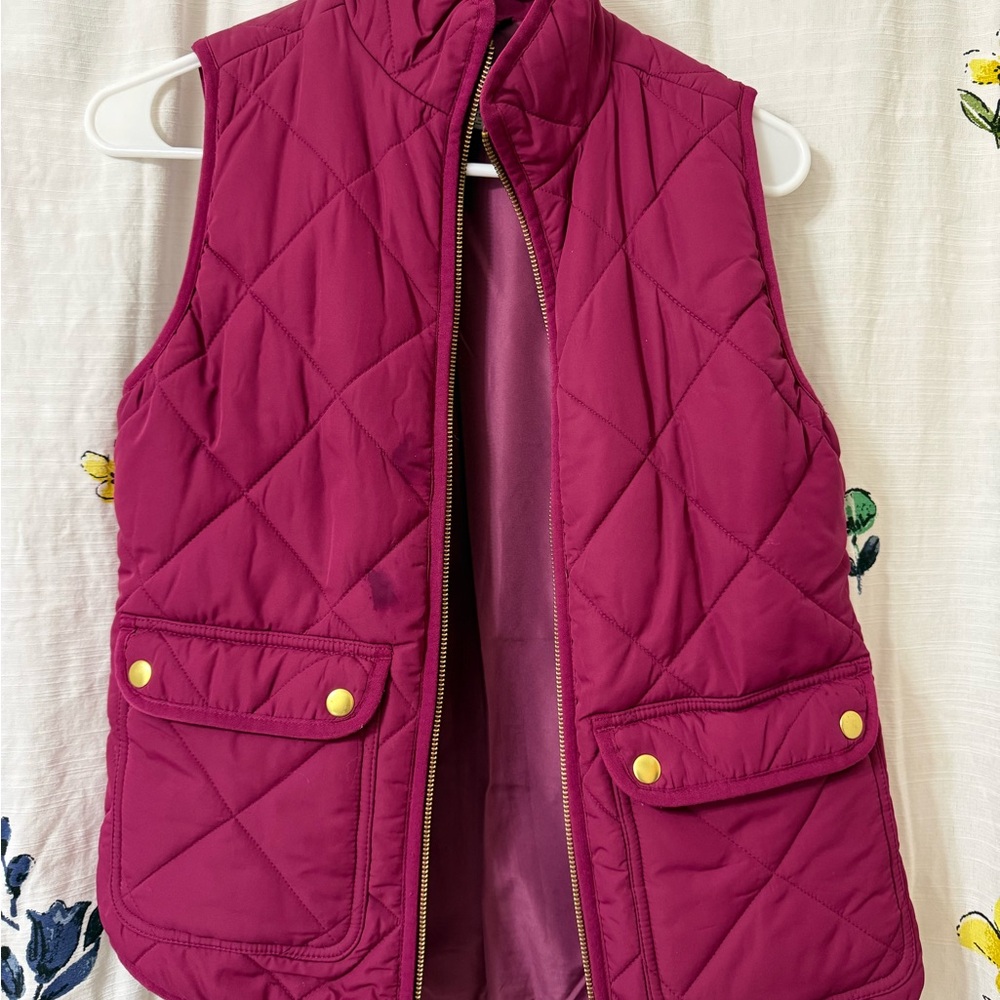 J. Crew Pink Quilted Vest